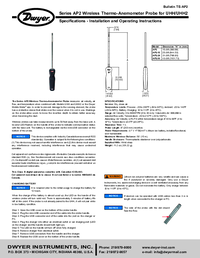 Thumbnail of document Manual - AP2 Thermo-Anemometer Probe